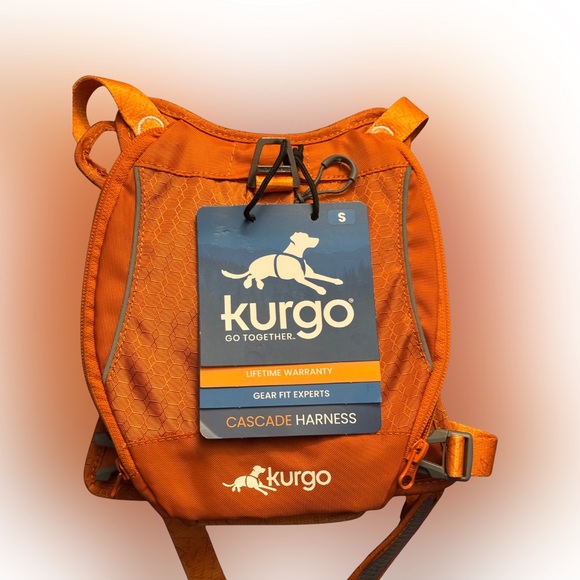 Kurgo Cascade Dog Harness with Storage Pack β Orange β Size Small (S) - Picture 2 of 9